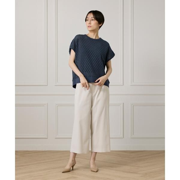 セブンアイディコンセプト（7ID concept）/《大きいサイズ》アイレット天竺カットプルオーバー