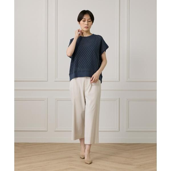 セブンアイディコンセプト（7ID concept）/《大きいサイズ》アイレット天竺カットプルオーバー