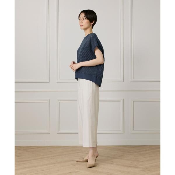 セブンアイディコンセプト（7ID concept）/《大きいサイズ》アイレット天竺カットプルオーバー