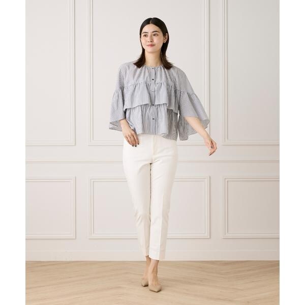 セブンアイディコンセプト（7ID concept）/《大きいサイズ》《WEB限定カラー》ティアードフリルブラウス