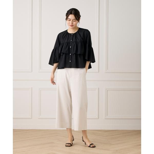 セブンアイディコンセプト（7ID concept）/《WEB限定カラー》ティアードフリルブラウス