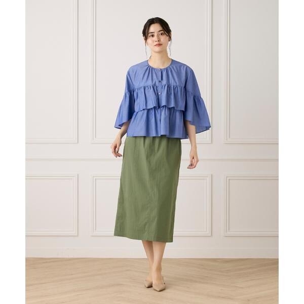 セブンアイディコンセプト（7ID concept）/《WEB限定カラー》ティアードフリルブラウス