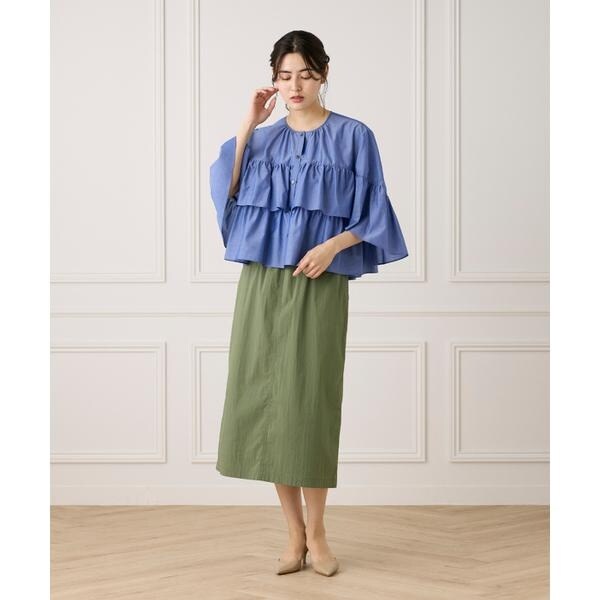 セブンアイディコンセプト（7ID concept）/《WEB限定カラー》ティアードフリルブラウス