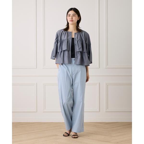 セブンアイディコンセプト（7ID concept）/《WEB限定カラー》ティアードフリルブラウス