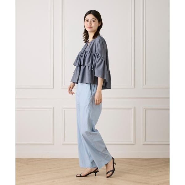 セブンアイディコンセプト（7ID concept）/《WEB限定カラー》ティアードフリルブラウス