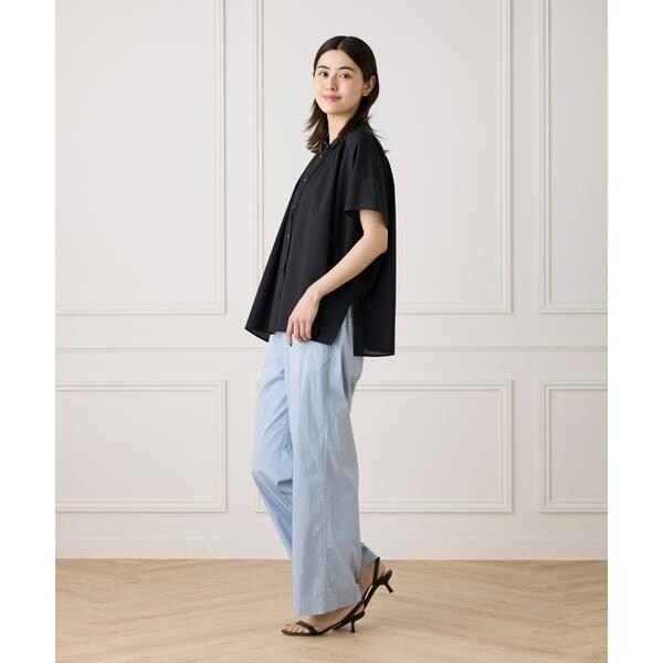 セブンアイディコンセプト（7ID concept）/《WEB限定カラー》ポンチョ風バンドカラーブラウス