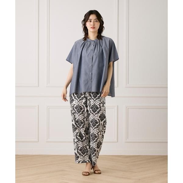 セブンアイディコンセプト（7ID concept）/《WEB限定カラー》ポンチョ風バンドカラーブラウス