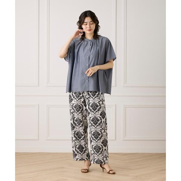 セブンアイディコンセプト（7ID concept）/《WEB限定カラー》ポンチョ風バンドカラーブラウス