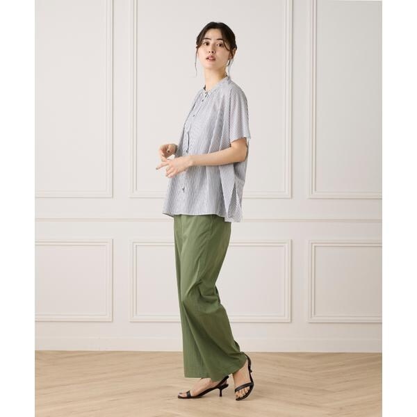 セブンアイディコンセプト（7ID concept）/《WEB限定カラー》ポンチョ風バンドカラーブラウス