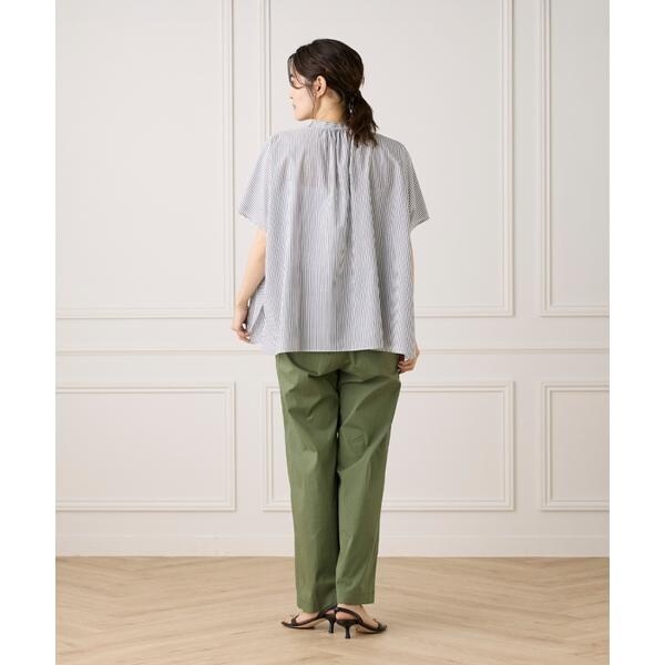 セブンアイディコンセプト（7ID concept）/《WEB限定カラー》ポンチョ風バンドカラーブラウス