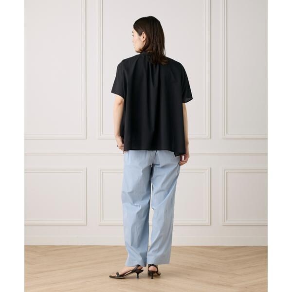 セブンアイディコンセプト（7ID concept）/ 《大きいサイズ》《WEB限定カラー》ポンチョ風バンドカラーブラウス