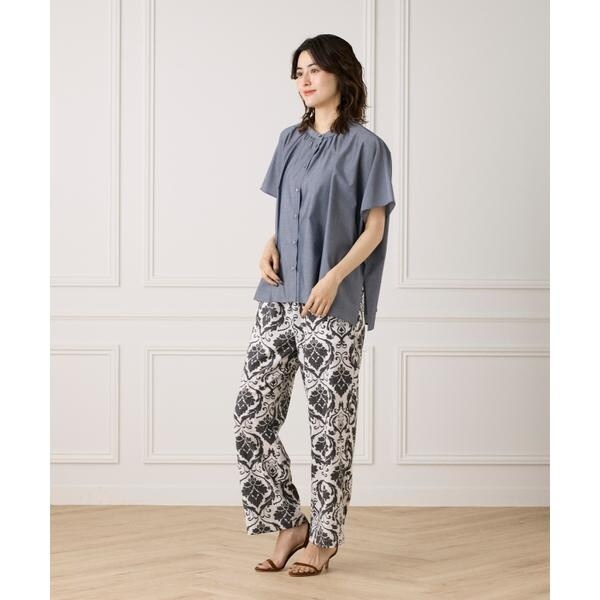 セブンアイディコンセプト（7ID concept）/ 《大きいサイズ》《WEB限定カラー》ポンチョ風バンドカラーブラウス