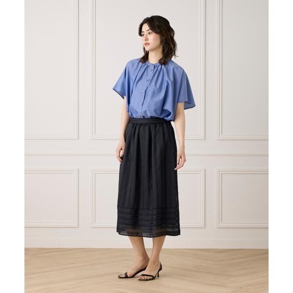 セブンアイディコンセプト（7ID concept）/ 《大きいサイズ》《WEB限定カラー》ポンチョ風バンドカラーブラウス