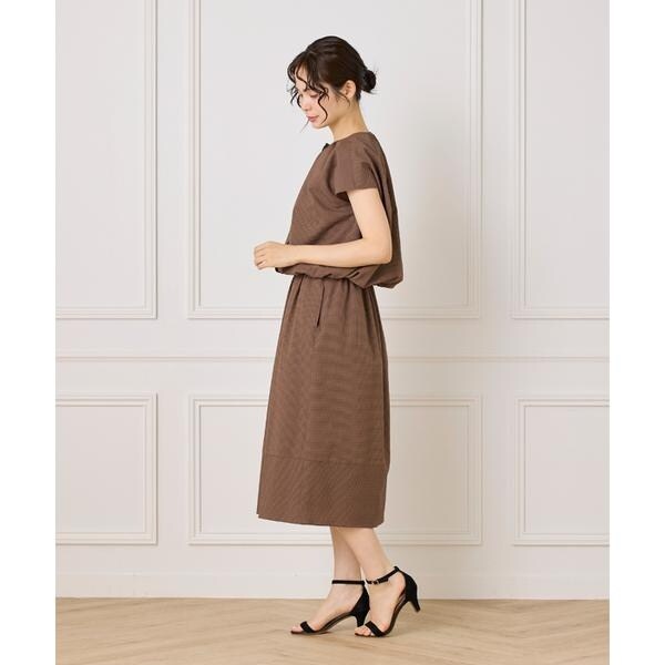 セブンアイディコンセプト（7ID concept）/《大きいサイズ》サッカーチェック 切り替えギャザースカート