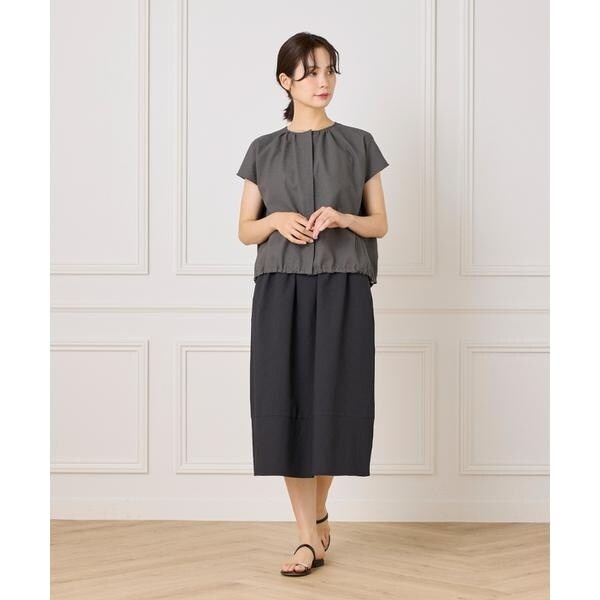 セブンアイディコンセプト（7ID concept）/《大きいサイズ》サッカーチェック 切り替えギャザースカート