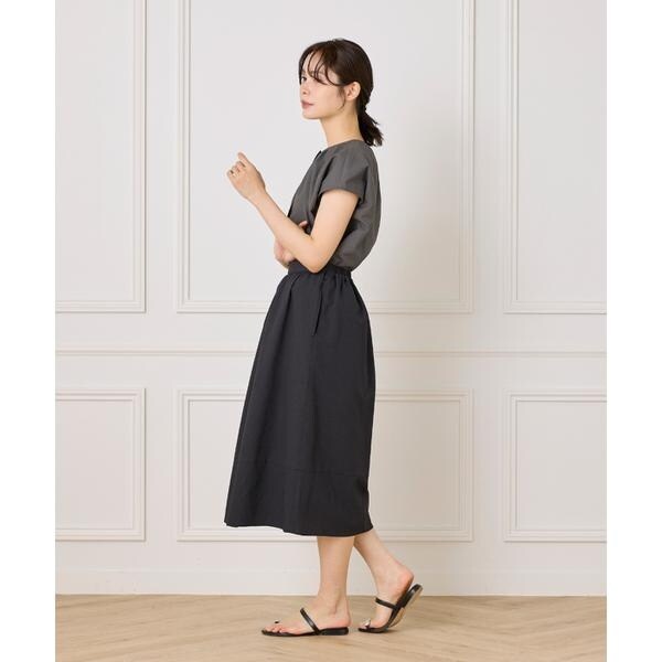 セブンアイディコンセプト（7ID concept）/《大きいサイズ》サッカーチェック 切り替えギャザースカート