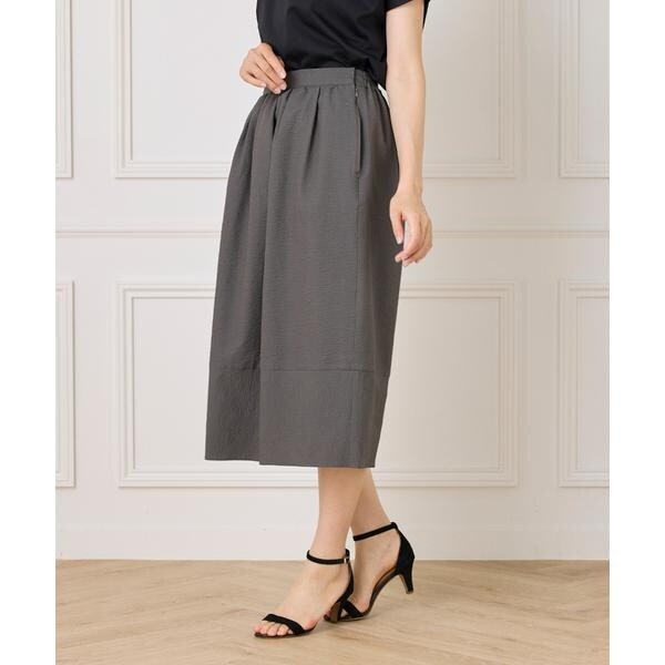 セブンアイディコンセプト（7ID concept）/《大きいサイズ》サッカーチェック 切り替えギャザースカート