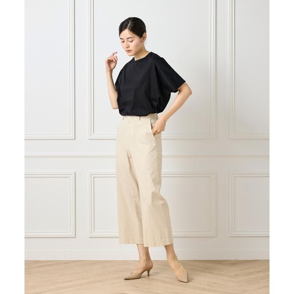 セブンアイディコンセプト（7ID concept）/《大きいサイズ》ワイドクロップトパンツ