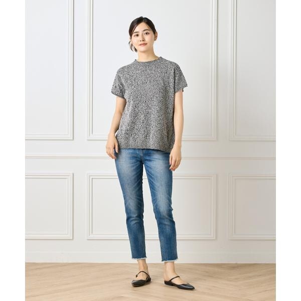 セブンアイディコンセプト（7ID concept）/《大きいサイズ》ブークレミックスニット