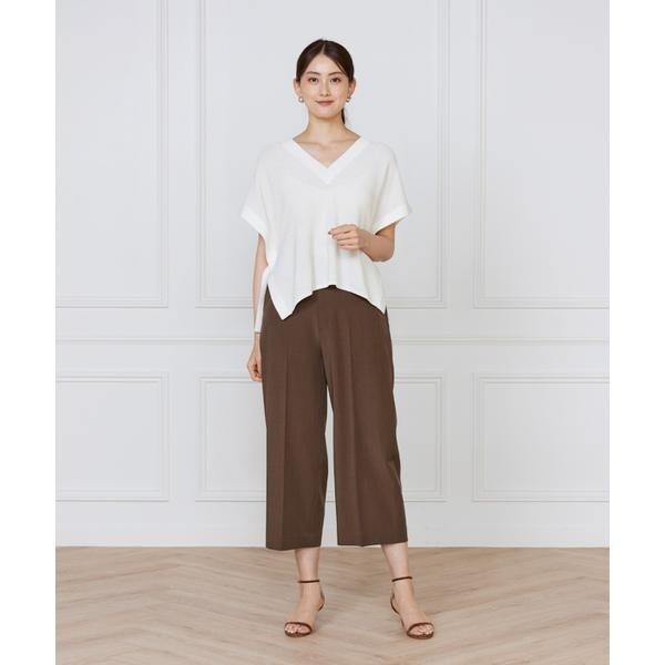 セブンアイディコンセプト（7ID concept）/《大きいサイズ》ワイドクロップトパンツ
