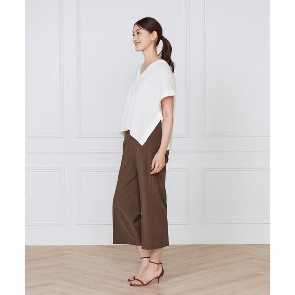 セブンアイディコンセプト（7ID concept）/《大きいサイズ》ワイドクロップトパンツ