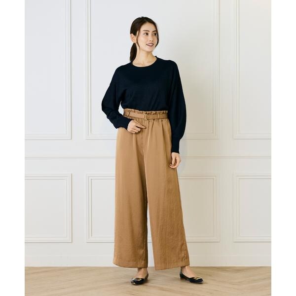 セブンアイディコンセプト（7ID concept）/《大きいサイズ》ラメパフスリーブニットプルオーバー