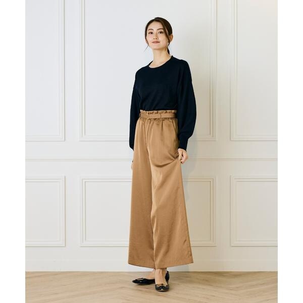 セブンアイディコンセプト（7ID concept）/《大きいサイズ》ラメパフスリーブニットプルオーバー