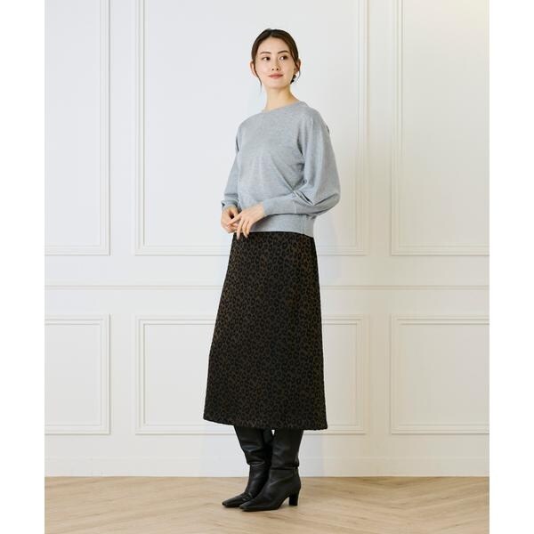 セブンアイディコンセプト（7ID concept）/《大きいサイズ》ラメパフスリーブニットプルオーバー