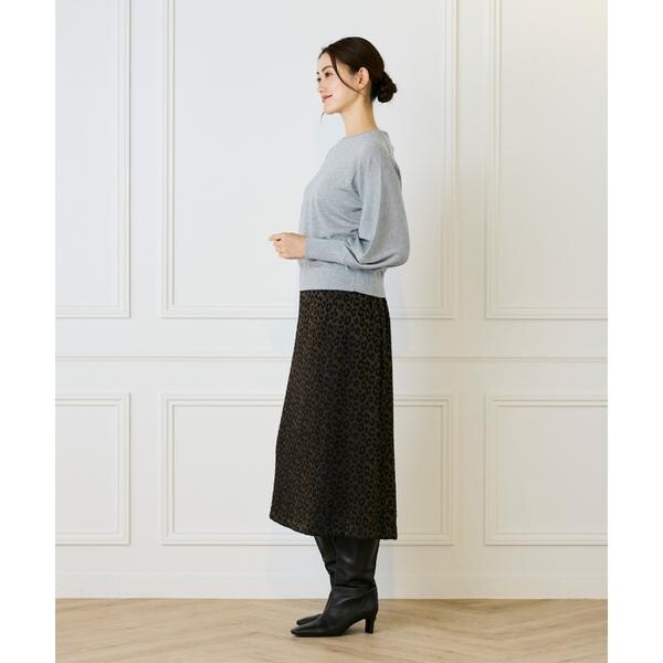 セブンアイディコンセプト（7ID concept）/《大きいサイズ》ラメパフスリーブニットプルオーバー