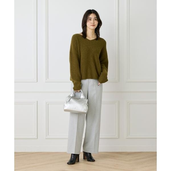 セブンアイディコンセプト（7ID concept）/《大きいサイズ》センタープレスワイドパンツ