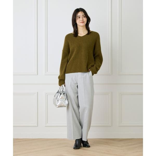 セブンアイディコンセプト（7ID concept）/《大きいサイズ》センタープレスワイドパンツ