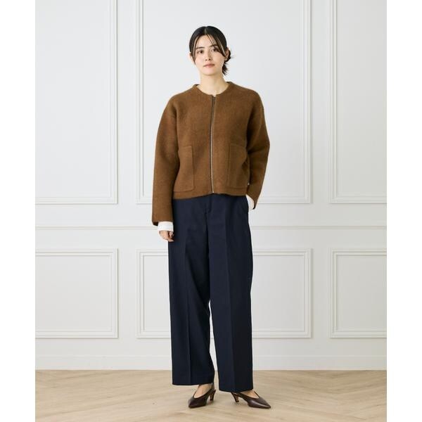 セブンアイディコンセプト（7ID concept）/《大きいサイズ》センタープレスワイドパンツ