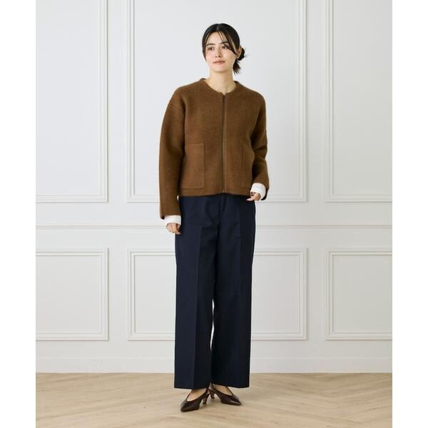 セブンアイディコンセプト（7ID concept）/《大きいサイズ》センタープレスワイドパンツ