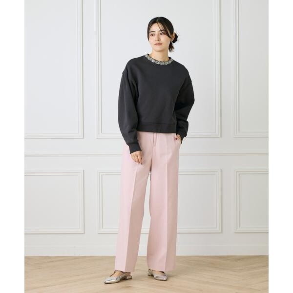 セブンアイディコンセプト（7ID concept）/《大きいサイズ》センタープレスワイドパンツ