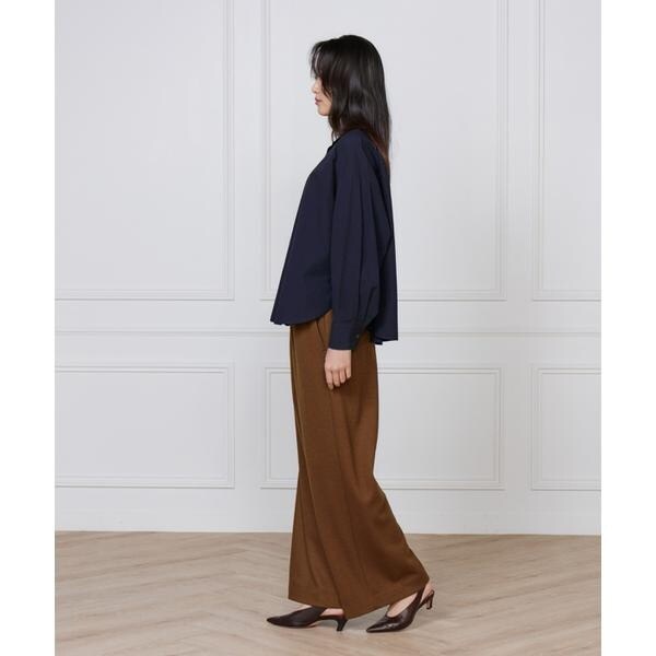 セブンアイディコンセプト（7ID concept）/《大きいサイズ》ドロストストレートワイドパンツ