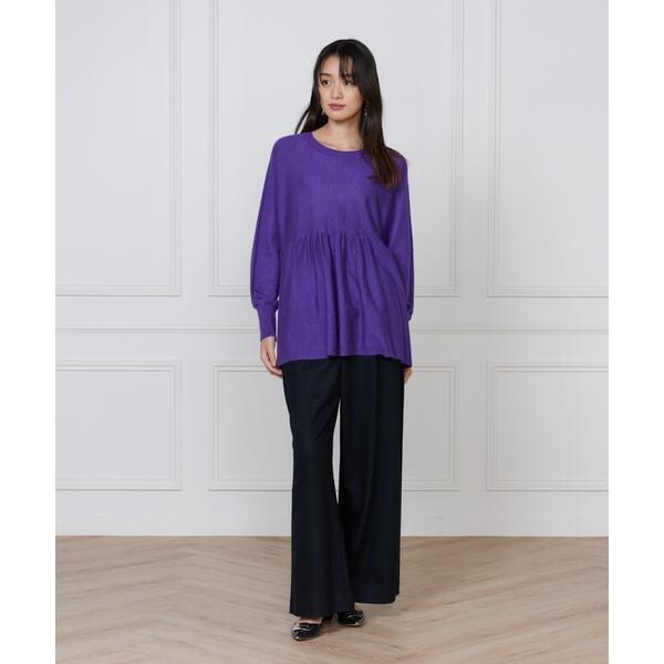 セブンアイディコンセプト（7ID concept）/《大きいサイズ》ドロストストレートワイドパンツ