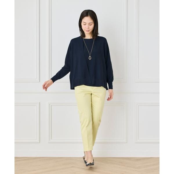 【NEW】セブンアイディコンセプト（7ID concept）/《大きいサイズ》コットンストレッチベーシックパンツ