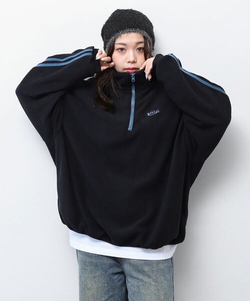 ジップファイブ（ZIP FIVE）/マイクロフリース 袖ライン ラグラン ハーフジップブルゾンの通販は 5,396円