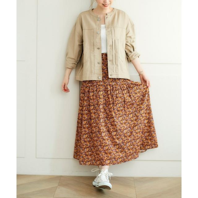 ルクールブラン/Deveaux フラワープリントスカート 5,953円