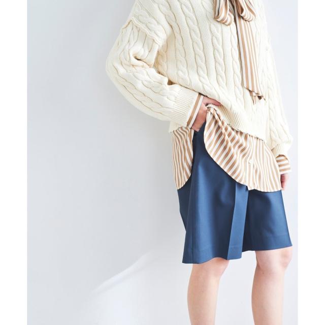 ルクールブラン（le．coeur blanc）/ツイルストレッチハーフパンツの