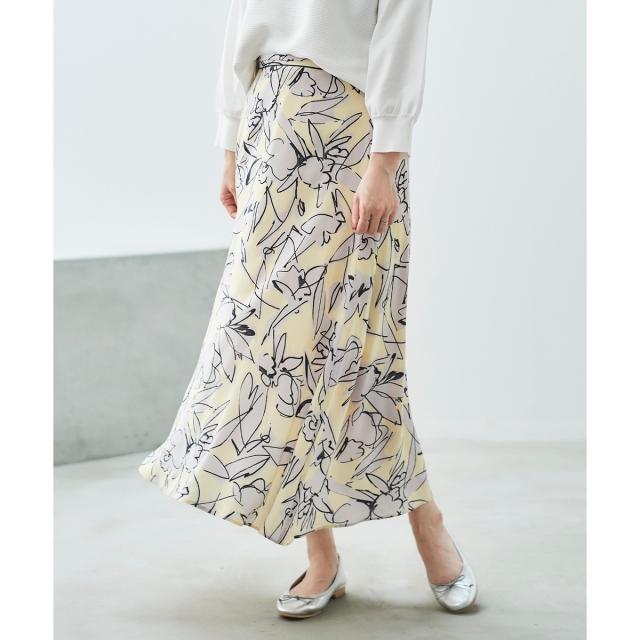 ルクールブラン（le．coeur blanc）/IPEKER プリントフレアスカート