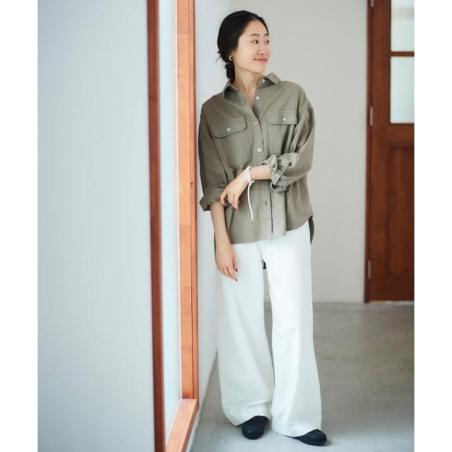 ルクールブラン（le．coeur blanc）/ライトオンスデニムバギーパンツ