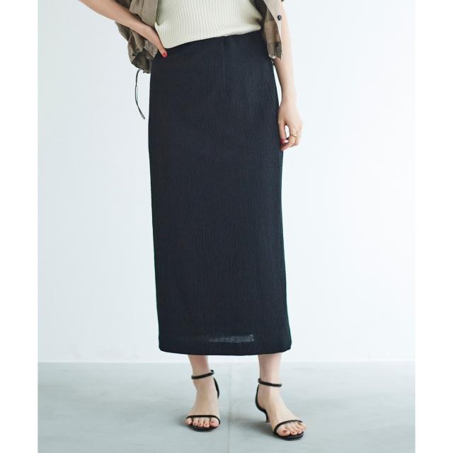 ルクールブラン/ふくれジャガードタイトスカート