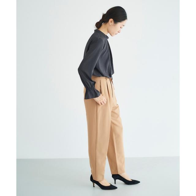 ルクールブラン（le．coeur blanc）/《手洗い可能》キカプリントスカーフタイブラウス