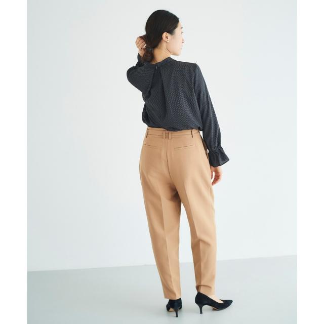 ルクールブラン（le．coeur blanc）/《手洗い可能》キカプリントスカーフタイブラウス