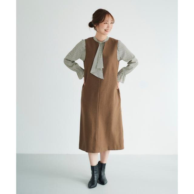 ルクールブラン（le．coeur blanc）/《手洗い可能》キカプリントスカーフタイブラウス