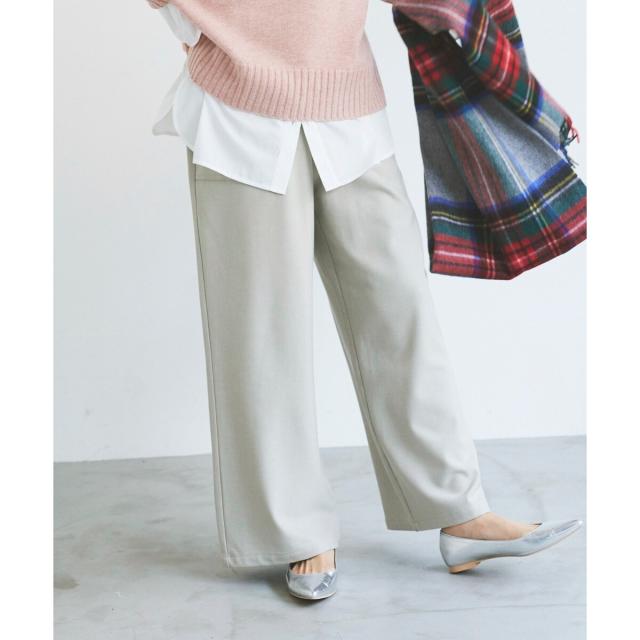 ルクールブラン（le．coeur blanc）/《手洗い可能》コスミカルウォームイージーワイドパンツ