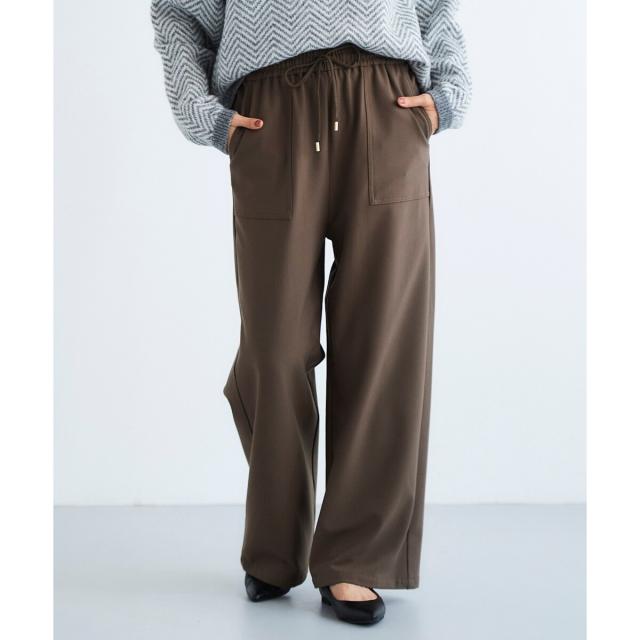 ルクールブラン（le．coeur blanc）/《手洗い可能》コスミカルウォームイージーワイドパンツ