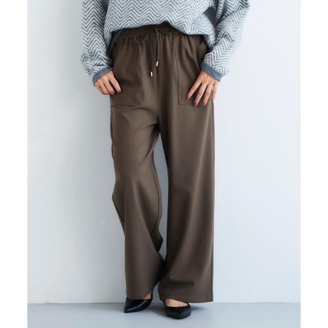 ルクールブラン（le．coeur blanc）/《手洗い可能》コスミカルウォームイージーワイドパンツ