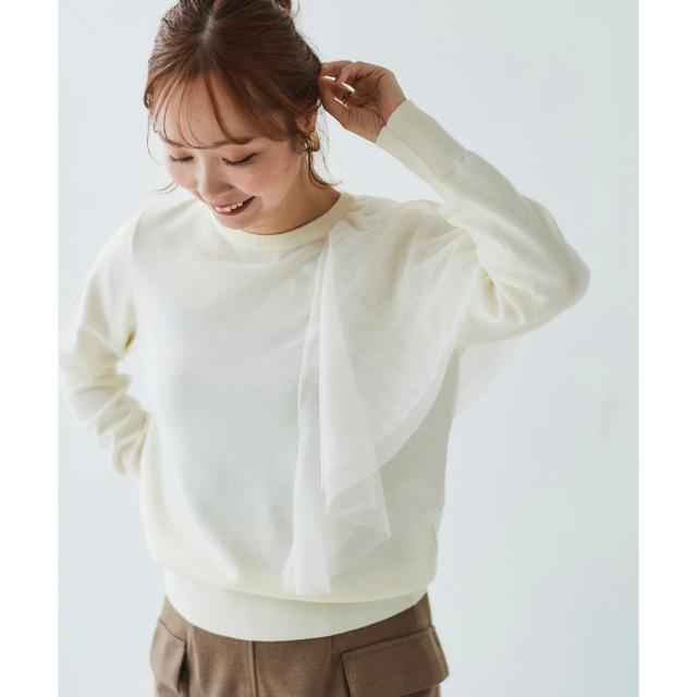 ルクールブラン（le．coeur blanc）/《WEB限定アイテム》アシメチュールニット